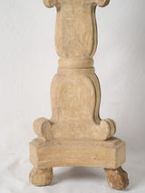 Historical painted wood floor candlestick