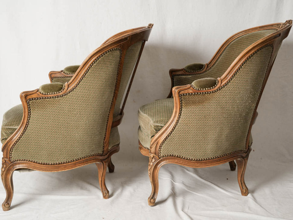 Luxurious Moss Green Velvet Seats  