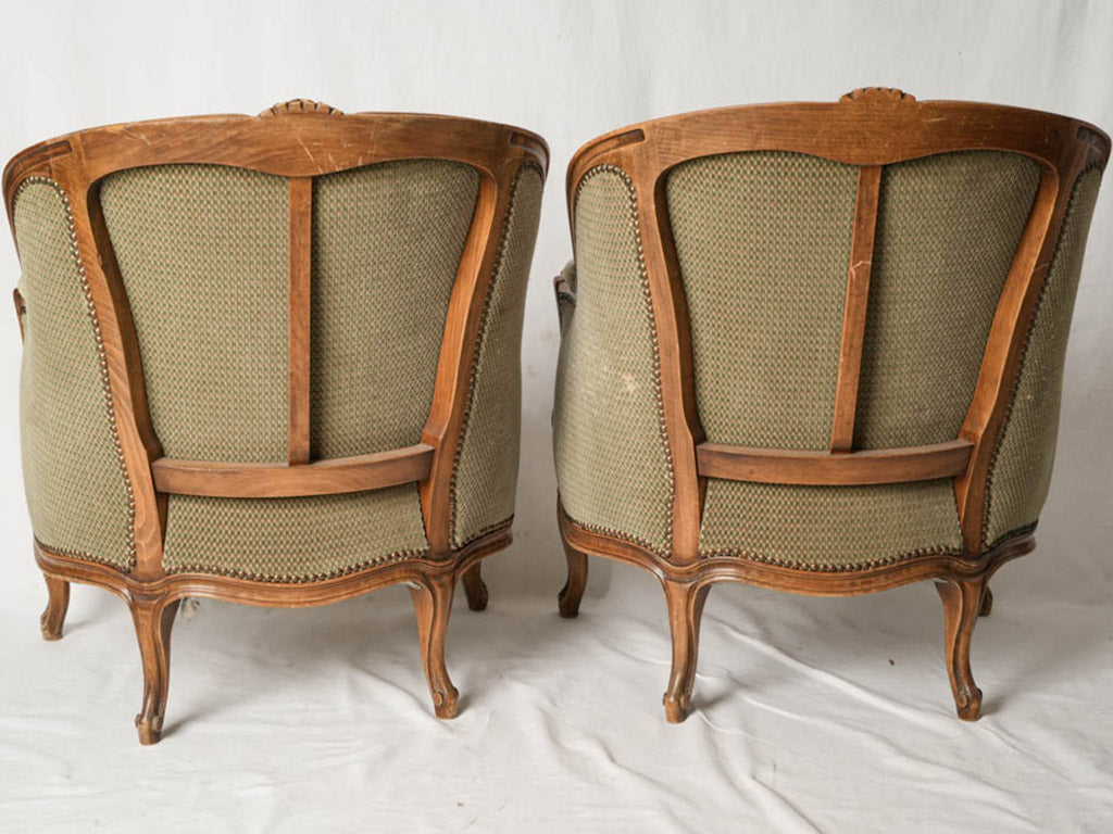 Hand-Carved Beechwood Frame Bergères  