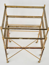 Antique French brass nesting tables