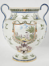 Charming hand-painted French artisan urn
