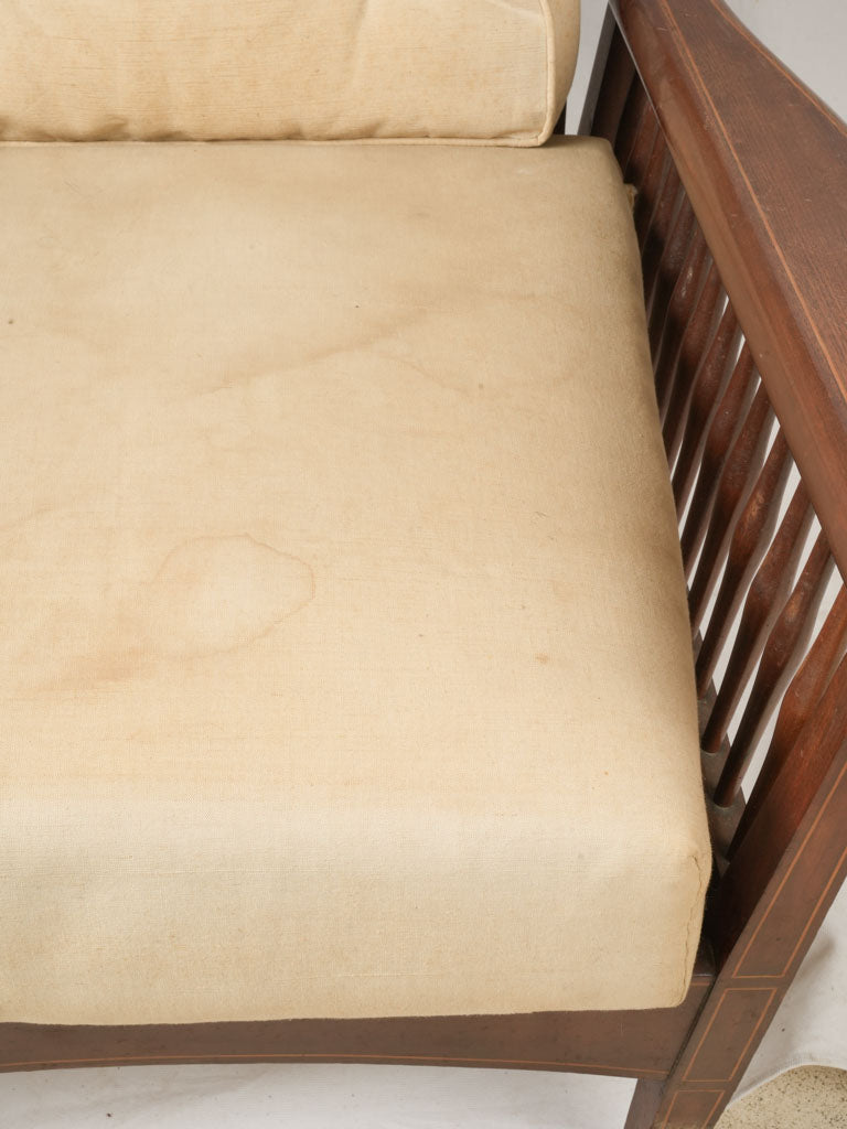 Neutral upholstered reclining chair