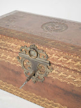 Ornate French embossed leather magical box