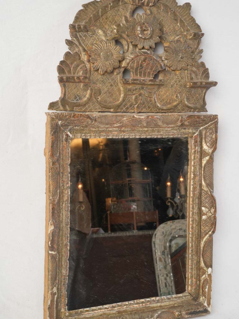 Timeworn small Neoclassical-style mirror  