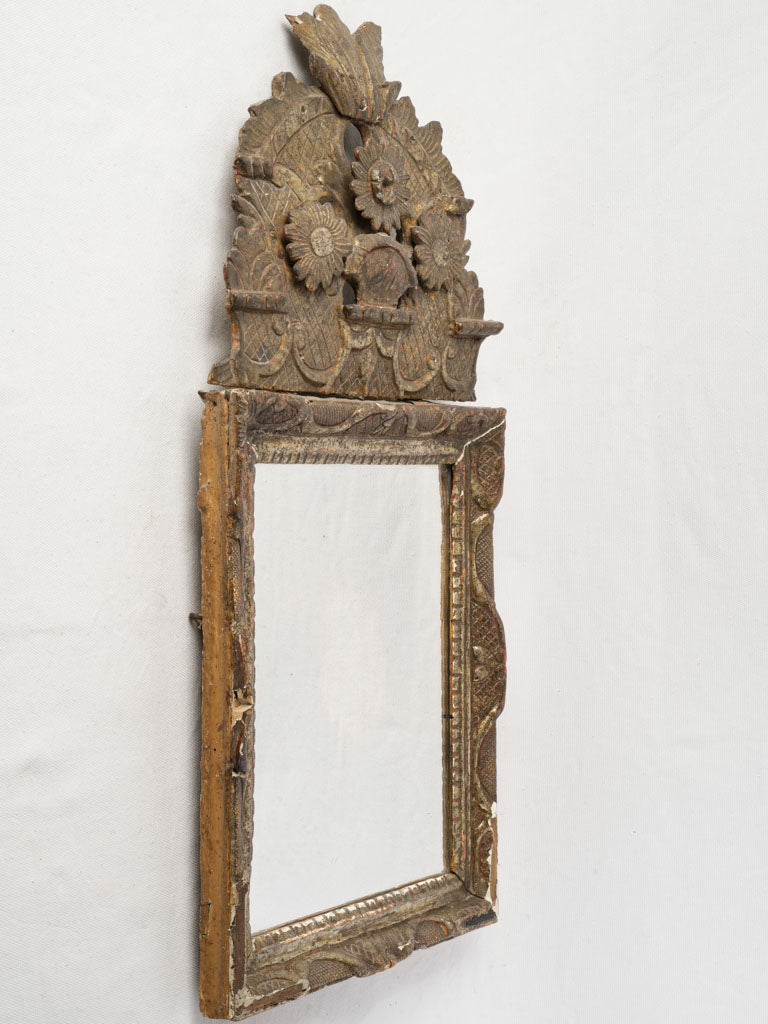 Mellowed gold-toned provincial mirror  