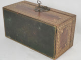 Refined 18th-century French embossed leather strongbox