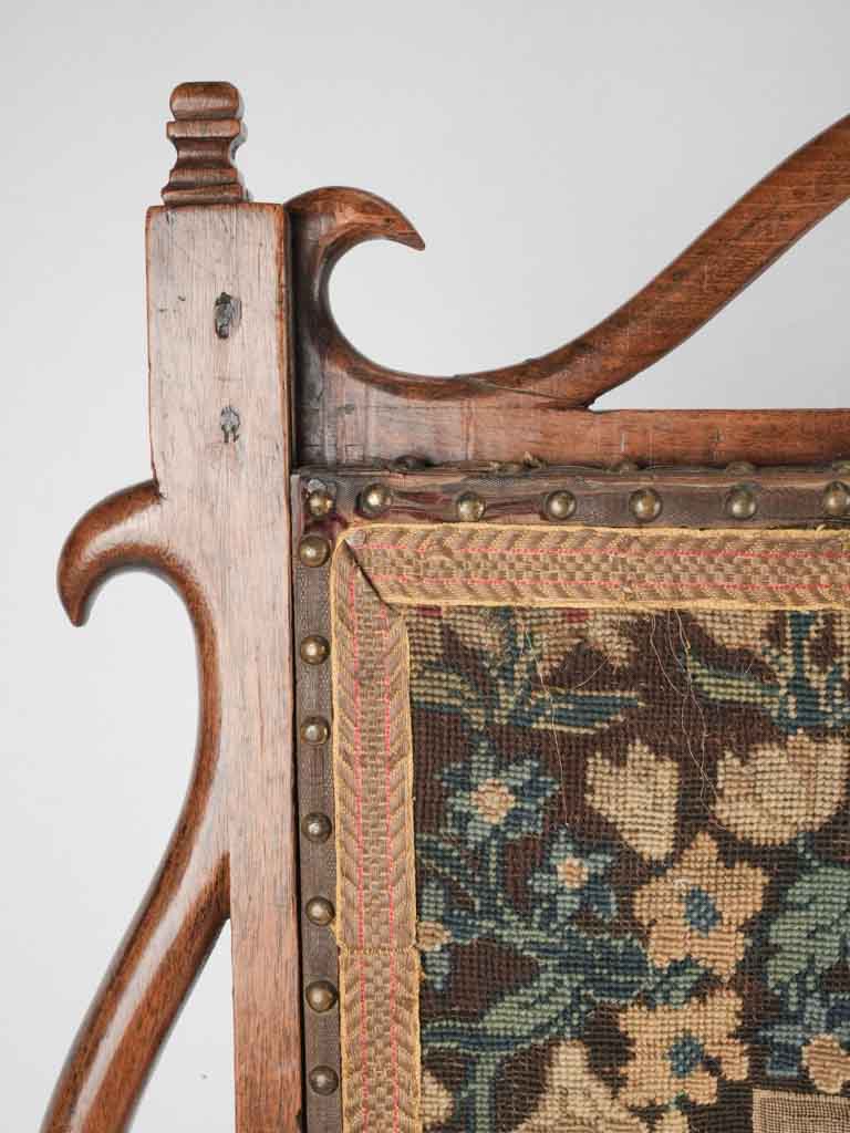17th century Louis XIV tapestry fire screen - 40¼" x 30"