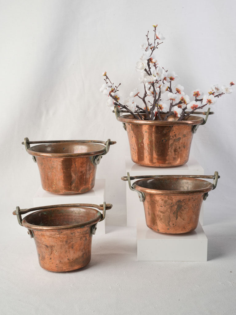 Rustic Hammered Copper Pots Collection  