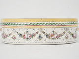 Vintage French earthenware oval jardiniere