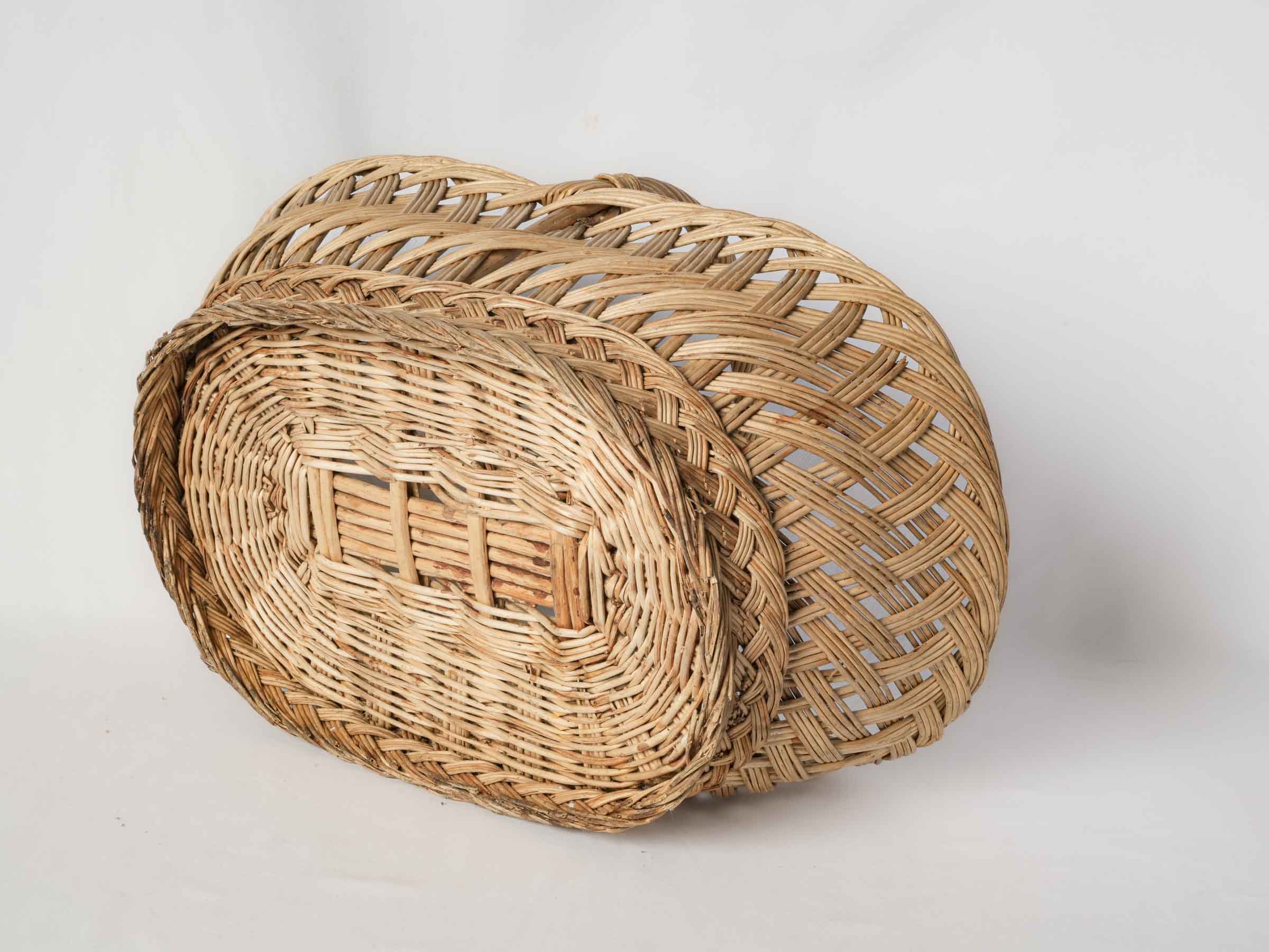 Provençal Market Basket in Hand-Woven Wicker - 22½" x 13¾"
