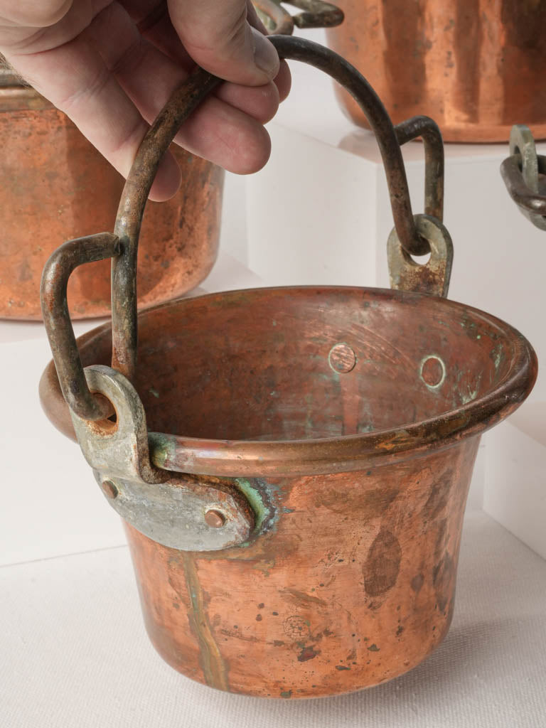 Decorative French Copper Pottery Assortment  