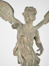 Sculpture of Winged Nike goddess of victory - brass & bronze 30¼"
