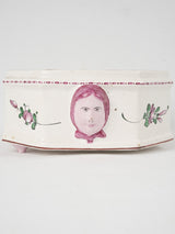 Vintage French planter with floral motifs