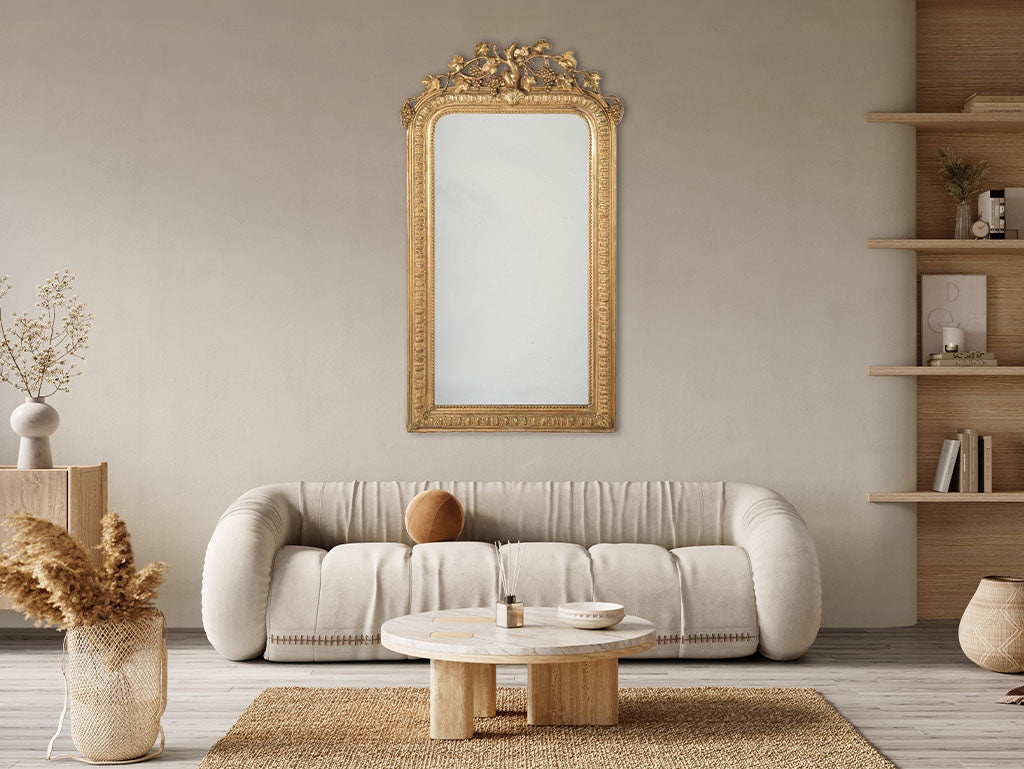 Antique decorative carved mirror  