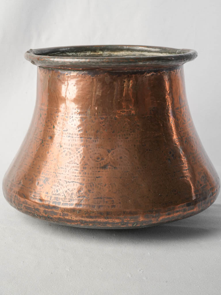 Rustic oxidation copper vessel