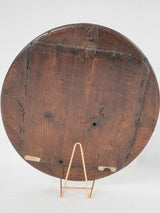 19th century oval mirror w/ timber frame 17¾" x 15¾"
