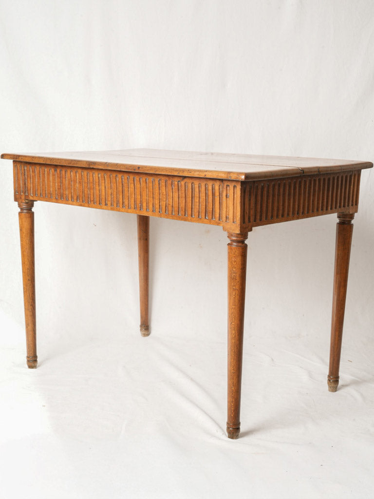 Late 18th Century French Louis XVI Cherrywood Writing Table w/ Fluted Apron