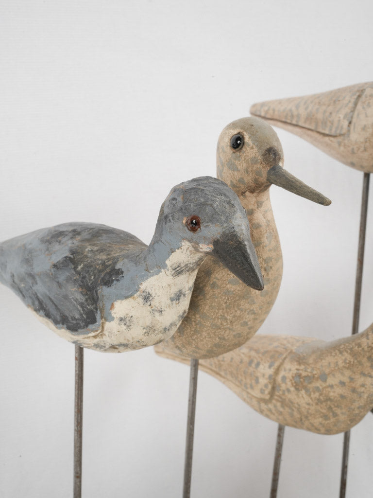 Charming vintage wooden hunting birds