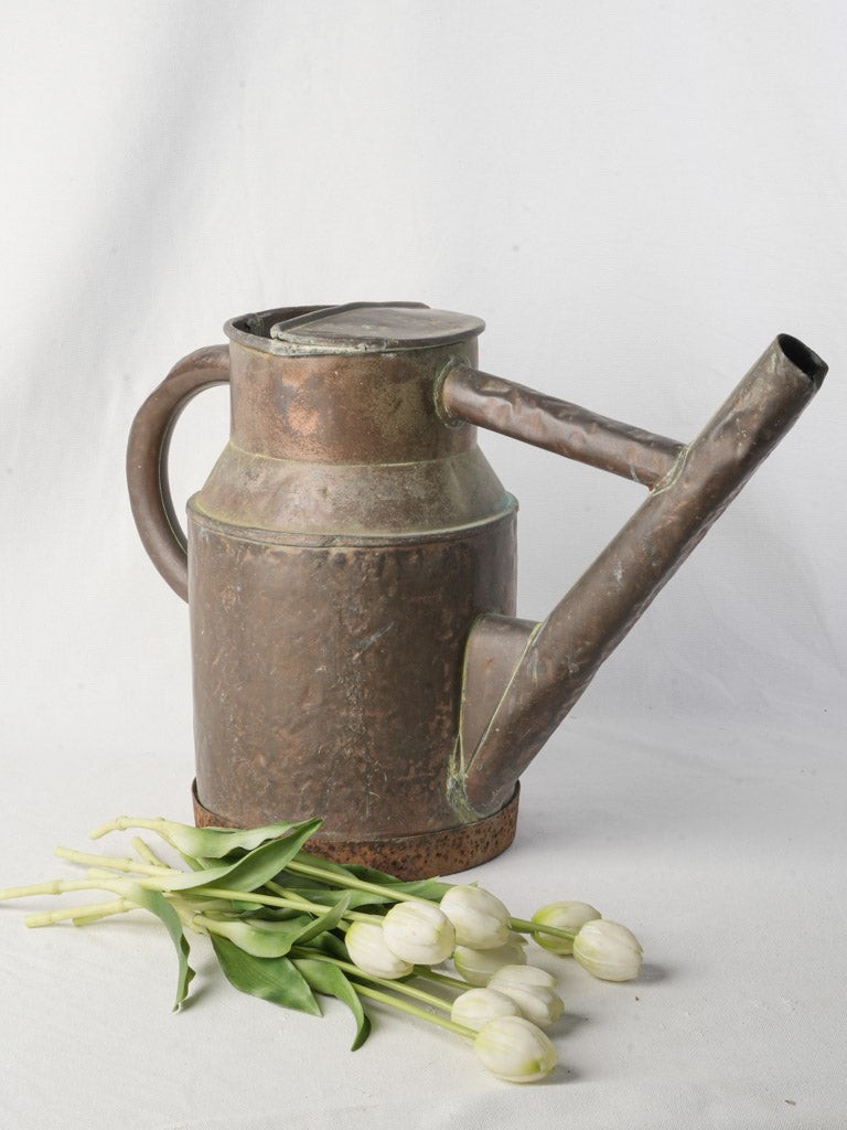 Antique rustic bronze watering can  