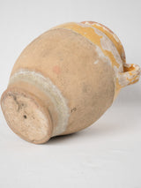 Antique Southwest France animal-resistant yellow-glazed clay pot
