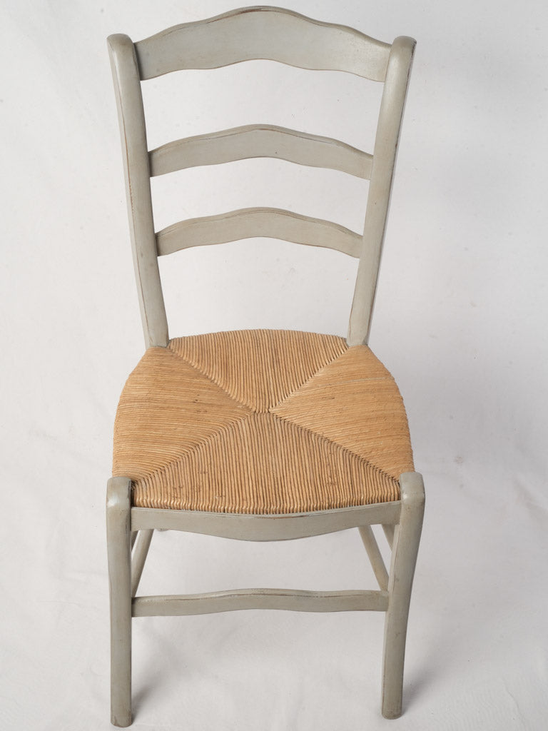Set Of Six Provençal Ladder Back Rush Seat Chairs Circa 1960 - 36½"
