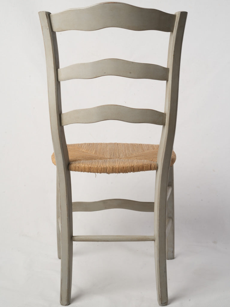 Set Of Six Provençal Ladder Back Rush Seat Chairs Circa 1960 - 36½"