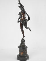 19th century sculpture of Fortuna in bronze 26"