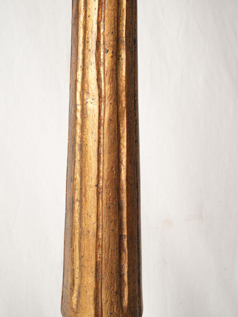 19th-Century French Giltwood Church Torchère Converted to a Floor Lamp - 66½"