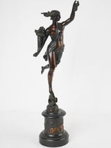 19th century sculpture of Fortuna in bronze 26"