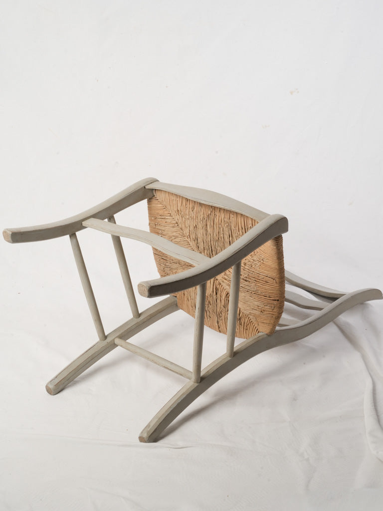 Set Of Six Provençal Ladder Back Rush Seat Chairs Circa 1960 - 36½"
