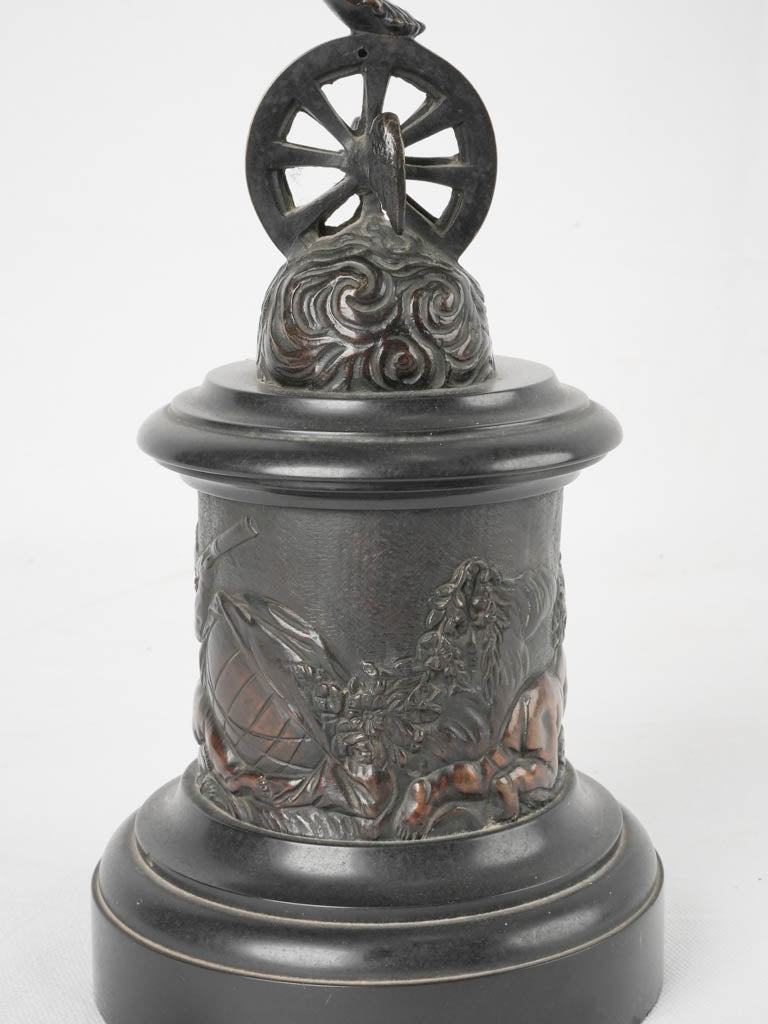 19th century sculpture of Fortuna in bronze 26"