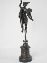 19th century sculpture of Fortuna in bronze 26"