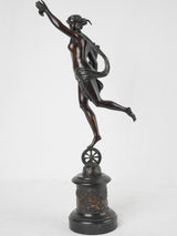 19th century sculpture of Fortuna in bronze 26"