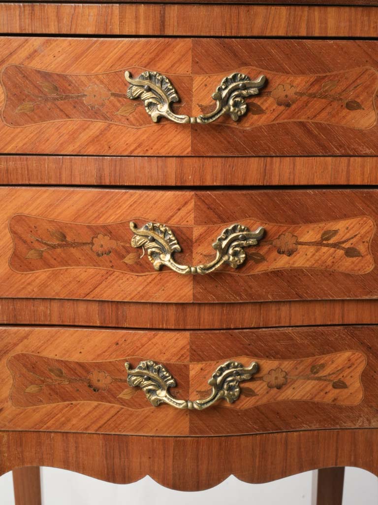 Floral motif bedside tables  