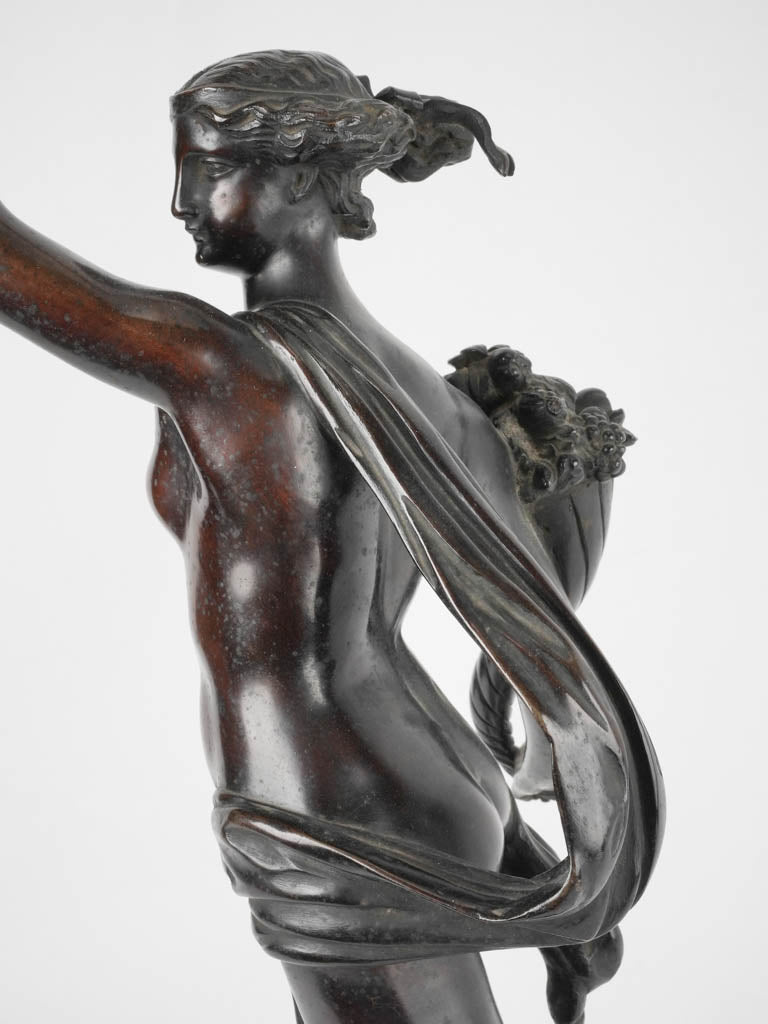 19th century sculpture of Fortuna in bronze 26"