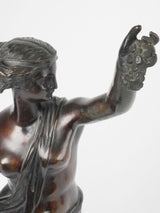 19th century sculpture of Fortuna in bronze 26"