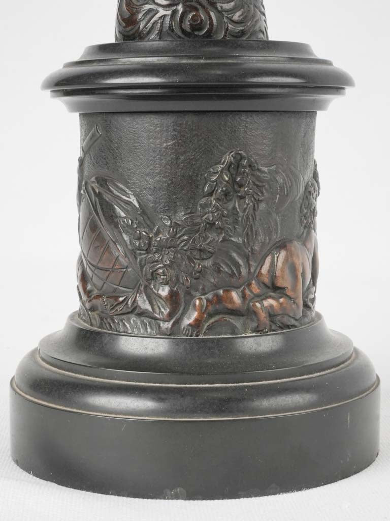19th century sculpture of Fortuna in bronze 26"
