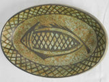 French earthenware fish serving platter