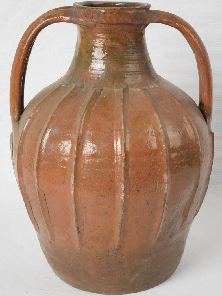 Classic 19th-century walnut oil pot