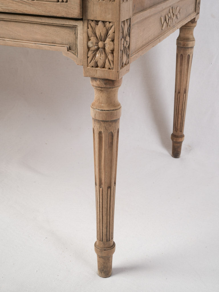 Carved design walnut dresser