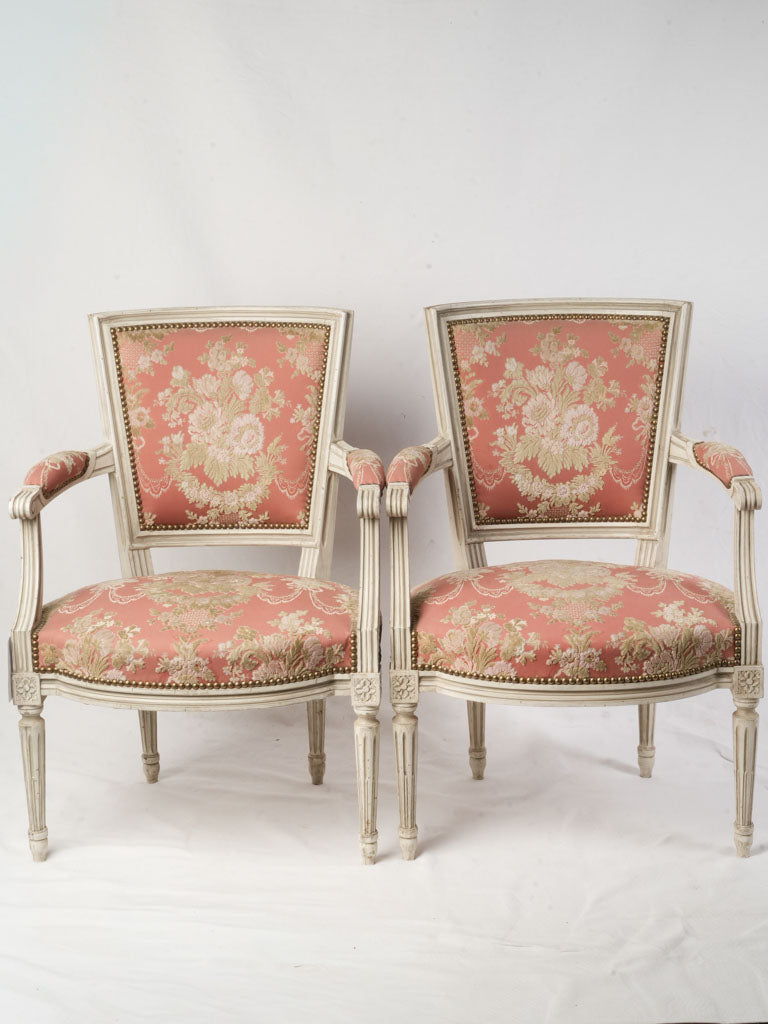 Pair of Louis XVI–Style Open-Arm Fauteuils c. 1900