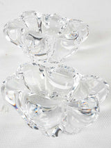 Pair of Daum crystal salt & pepper cellars 2"