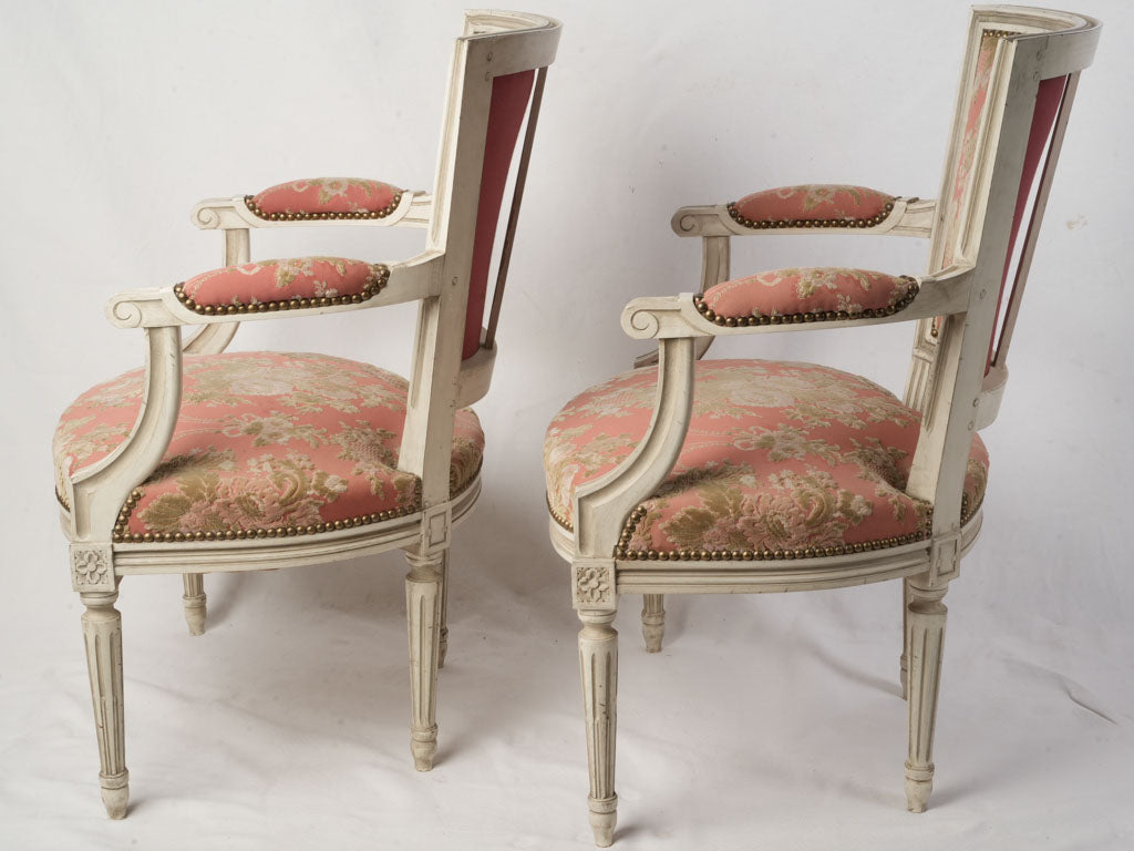 Pair of Louis XVI–Style Open-Arm Fauteuils c. 1900