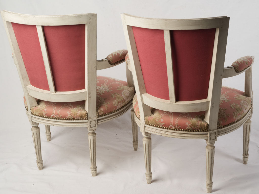 Pair of Louis XVI–Style Open-Arm Fauteuils c. 1900