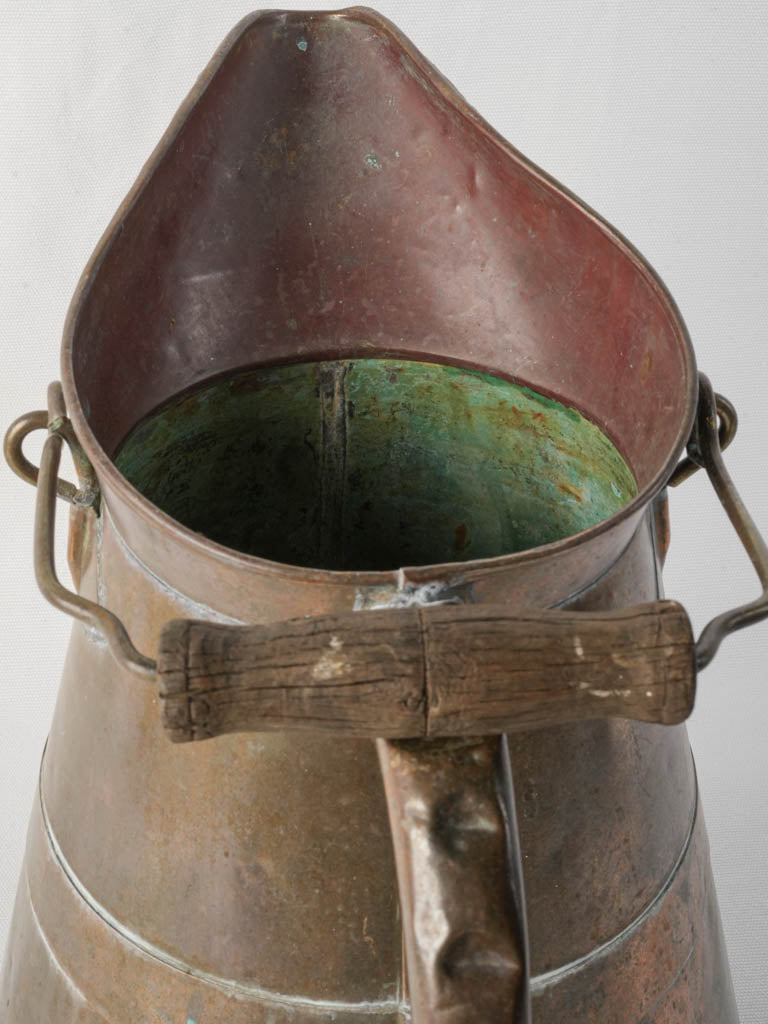 Historical copper vineyard pouring pot  