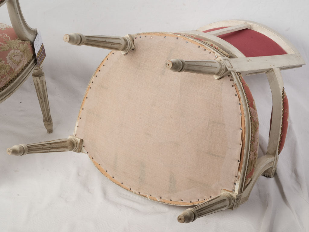 Pair of Louis XVI–Style Open-Arm Fauteuils c. 1900