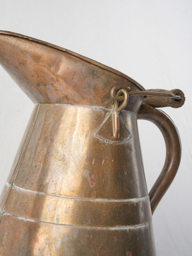 Weathered vineyard French copper pot  
