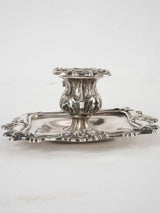 Vintage ornate silver candle accessory