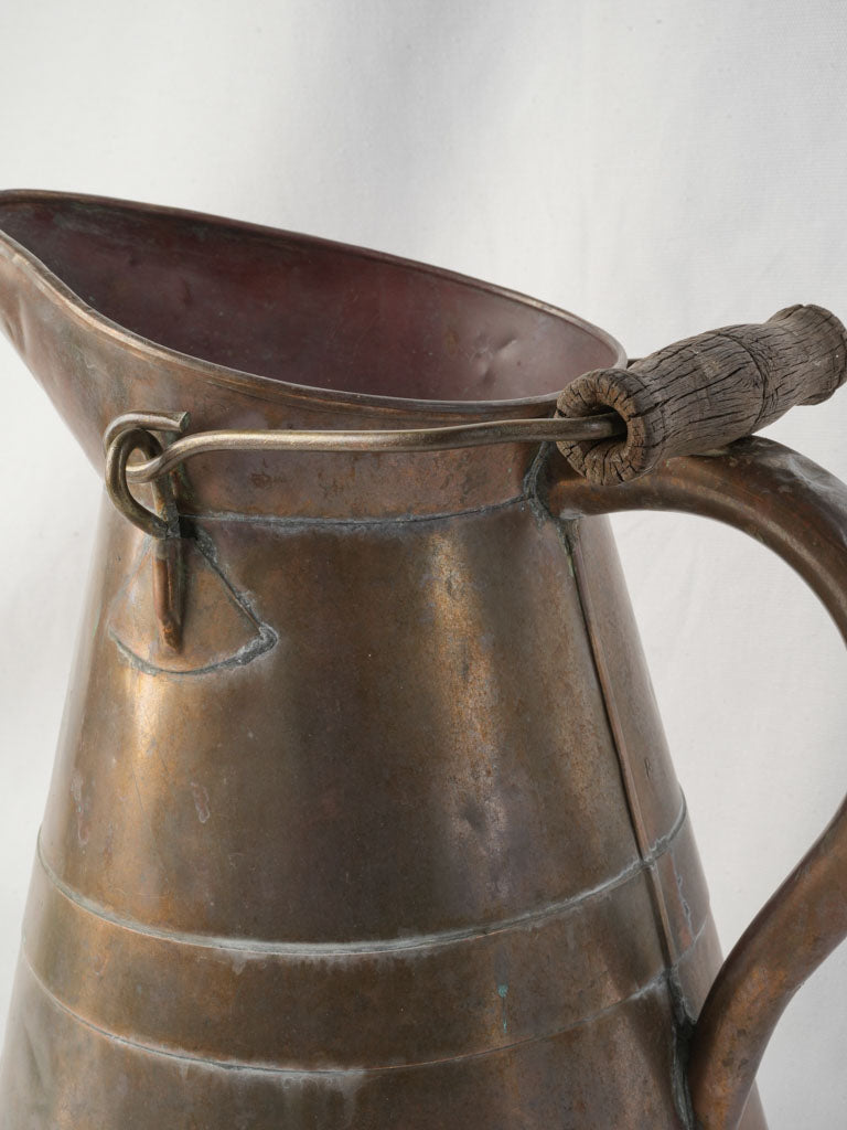 Conical antique copper vineyard pot  