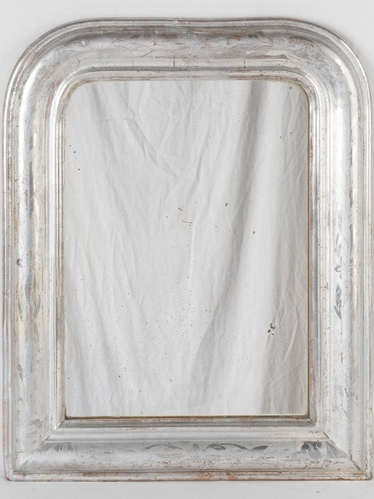 Antique French Louis Philippe Silvered Mirror